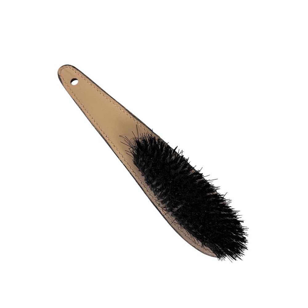 Vintage Leather Boot Shoe Clothing Brush Coarse Bristle Sewn‎ HAAS Stamped 10"